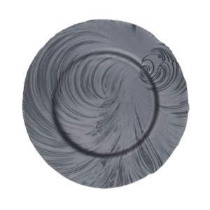 GREY BRUSHSTROKE CHARGER