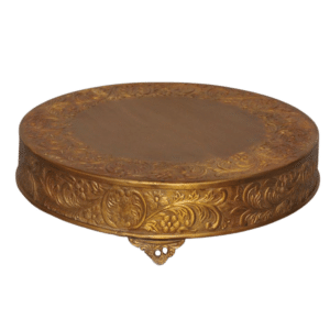ROUND GOLD CAKE PLATEAU