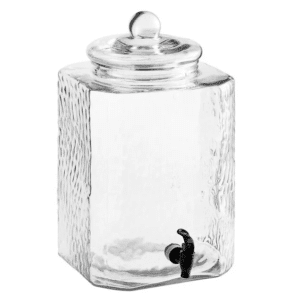 HAMMERED GLASS BEVERAGE URN