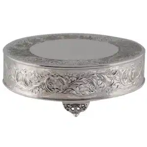 ROUND SILVER CAKE PLATEAU