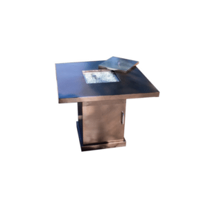 +FIRE PIT BRONZE STEEL TABLE