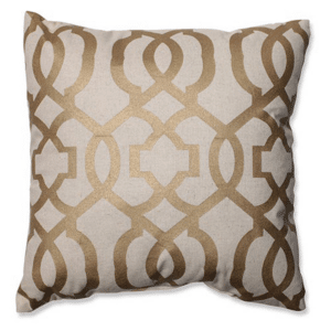 +GOLD GEOMETRIC PILLOW 16.5 X 16.5