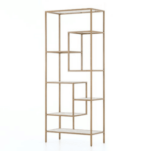 +SKYLER BRASS BOOKCASE