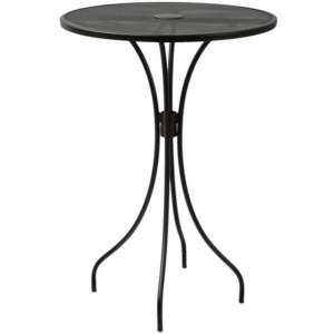 +BLACK METAL UMBRELLA HIGHBOY TABLE 30 ROUND