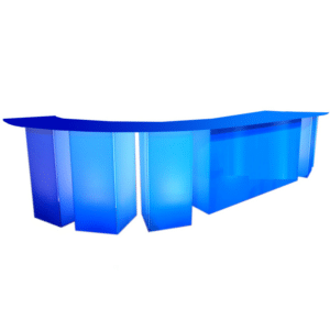 +SEMI OVAL PEDESTAL BAR 16'