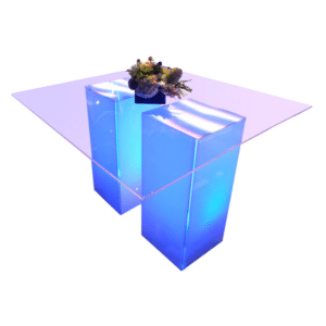 +SQUARE PEDESTAL HIGHBOY TABLE 60