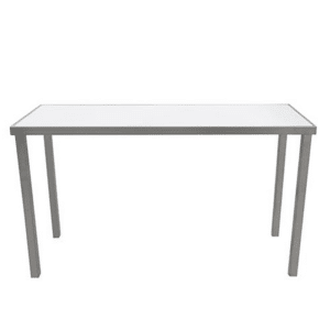 +WHITE COMMUNAL BAR TABLE