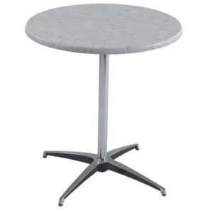 +WHITE STONE 36 ROUND PEDESTAL TABLE