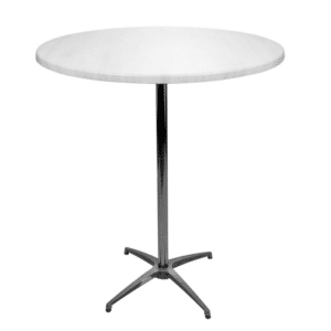 +WHITE WOOD 36 ROUND PEDESTAL TABLE