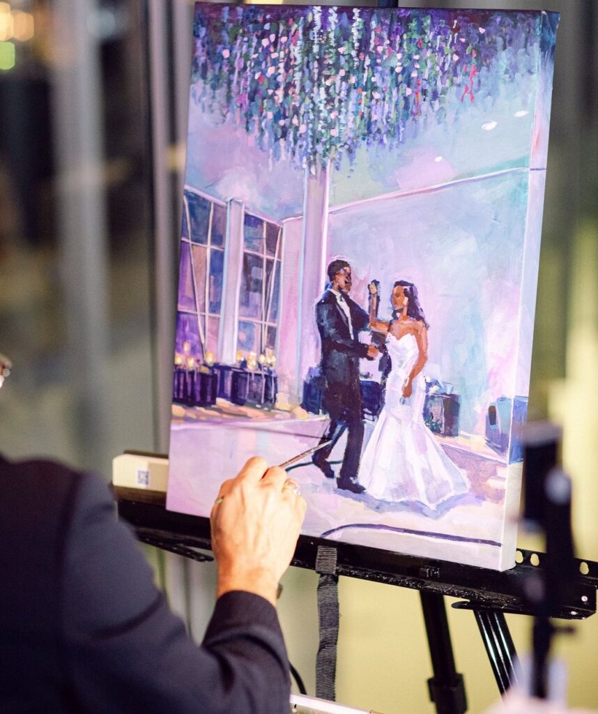 Live wedding painter in Chicago