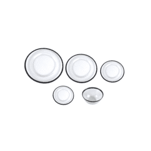 BLACK THIN-RIM HAMMERED GLASS COLLECTION