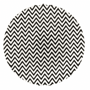 Zig Zag Black/Silver Dinner Plate (10")