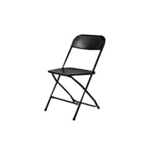 Black Plastic Utility Chair W/ Black Frame