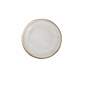 Gold Thin-Rim Hammered Glass Salad Plate (8.50")