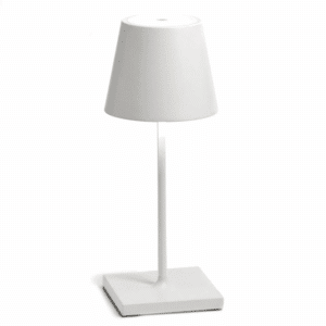 White Table Lamp (4.3" Base, 11.8" H)
