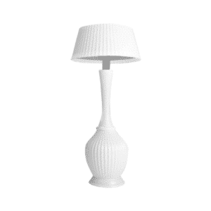 Allison White Heater W/ Pleated Shade