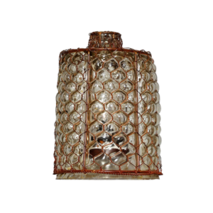 Honeycomb Glass/Copper Lantern