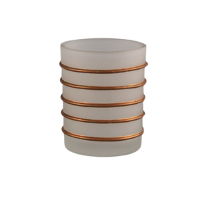 Gold Swirl Frosted Votive Holder