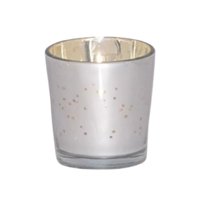 Silver Mercury Glass Votive Holder