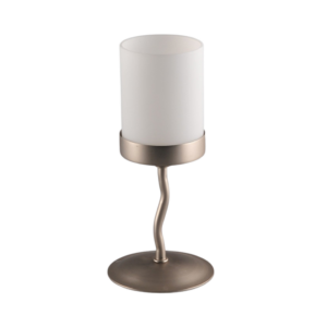 Brushed Stainless Bent Stem Candle Holder - Shown w/ Cylinder (Not included)