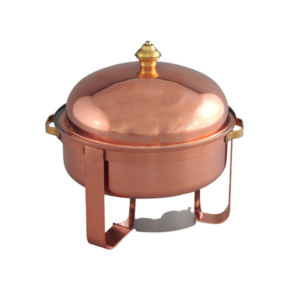 Round Contemporary Copper Chafer (5 Qt)