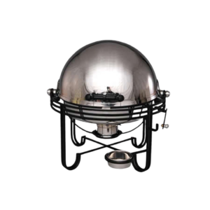 Stainless Domed Round Chafer w/ Wrought Iron Stand (6 Qt)