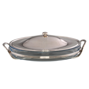 SILVER CONTEMPORARY OVAL BAKER