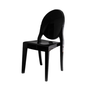 BLACK MIRAGE GHOST CHAIR - ARMLESS