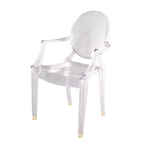 CLEAR MIRAGE GHOST CHAIR - ARMED