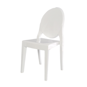 WHITE MIRAGE GHOST CHAIR - ARMLESS
