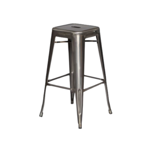 FRENCH INDUSTRIAL METAL BAR STOOL