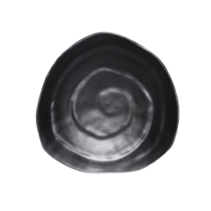 Black Melamine Spiral Plate