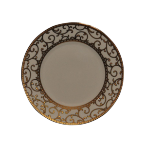 Gold Filigree Rimmed Plate (8")
