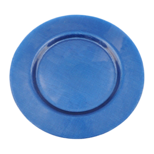 TEXTURED BLUE GLITTER CHARGER