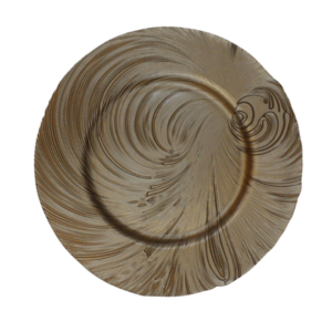 GOLD BRUSHSTROKE CHARGER