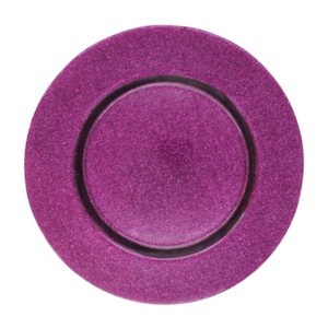 TEXTURED PURPLE GLITTER CHARGER