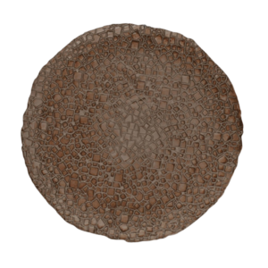 CRACKLE SILVER & BRONZE CHARGER