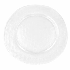 TEXTURED CLEAR GLASS CHARGER (13")