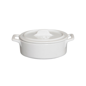 White Mini Casserole Dish (3" X 2.75", 3 Oz)
