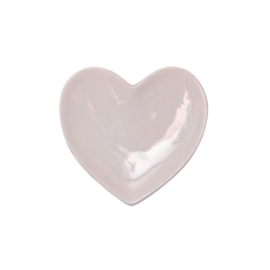 White Mini Heart Plate (4")