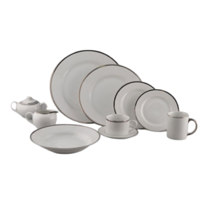 PLATINUM-RIMMED WHITE COLLECTION