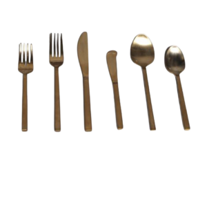 Contemporary Brushed Gold Flatware