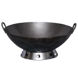 Medium Stainless Wok (18" 12 Qt) - Shown w/Wok Ring (Not included)