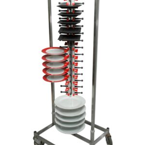PLATE STACKER ON CASTERS