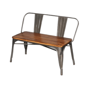 FRENCH INDUSTRIAL LOVE SEAT (34" X 15" X 28.5")