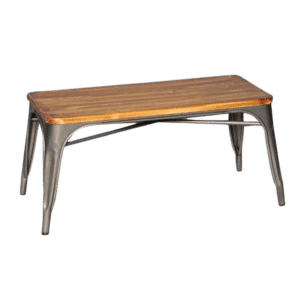 FRENCH INDUSTRIAL BENCH (34" X 15" X 16.75")