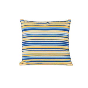 Blue/Yellow Striped Pillow