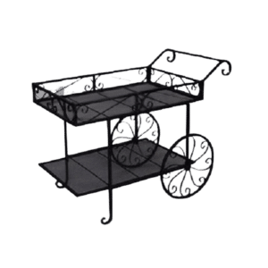 Black Vintage Flower Cart