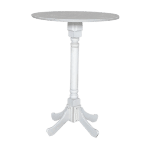 White Antiqued Hi-Boy Table