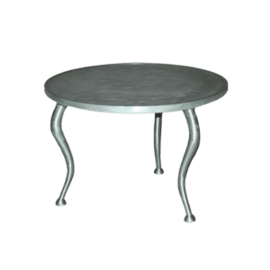 ROUND BRUSHED METAL TABLE COLLECTION